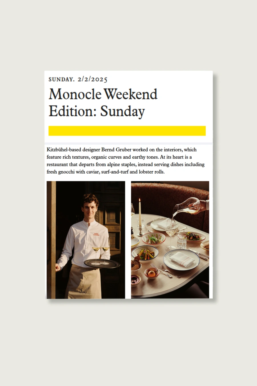 Bernd Gruber Publikation Clipping 250202 Monocle